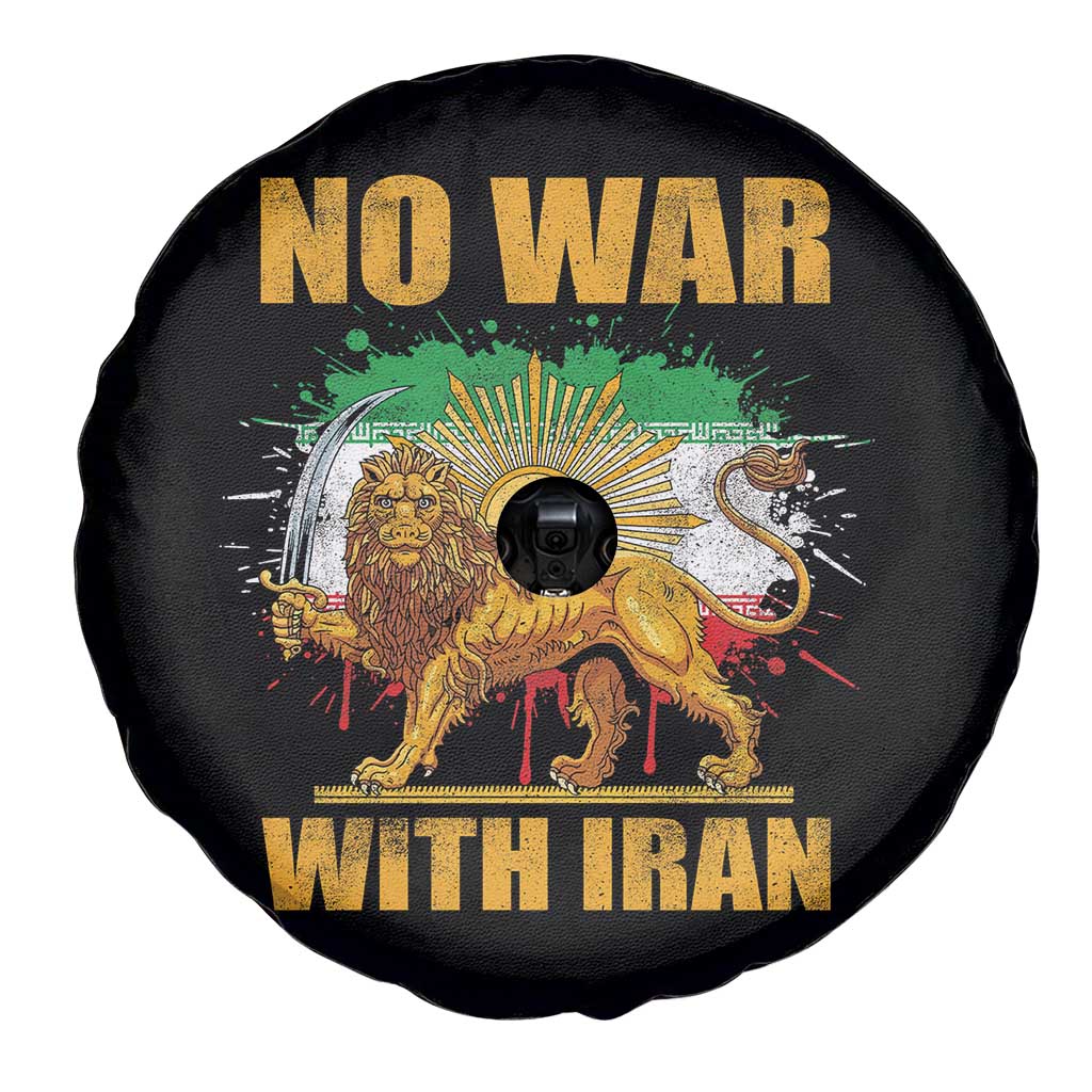 No War With Iran Spare Tire Cover Iran Flag Lion And Sun Persian Pride TS11 Print Your Wear