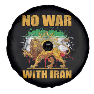 No War With Iran Spare Tire Cover Iran Flag Lion And Sun Persian Pride TS11 Print Your Wear