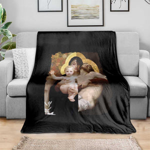 Jesus Christ and Mother Mary William Adolphe Bouguereau Art Throw Blanket TS11 Print Your Wear