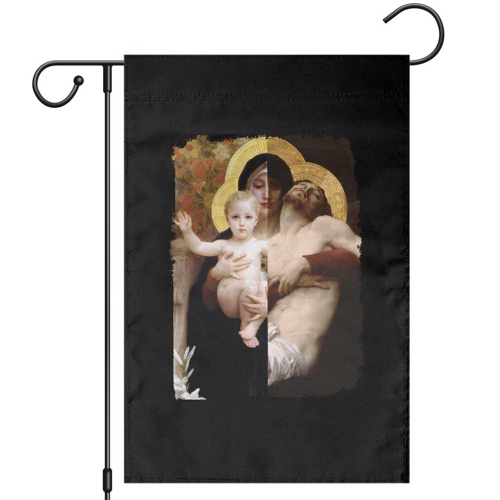 Jesus Christ and Mother Mary William Adolphe Bouguereau Art Garden Flag TS11 Black Print Your Wear