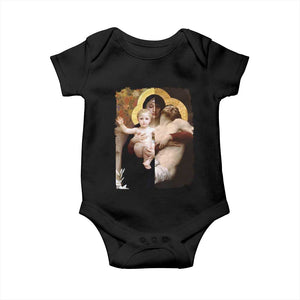 Jesus Christ and Mother Mary William Adolphe Bouguereau Art Baby Onesie TS11 Black Print Your Wear