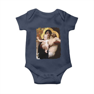 Jesus Christ and Mother Mary William Adolphe Bouguereau Art Baby Onesie TS11 Navy Print Your Wear