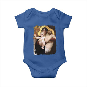 Jesus Christ and Mother Mary William Adolphe Bouguereau Art Baby Onesie TS11 Royal Blue Print Your Wear