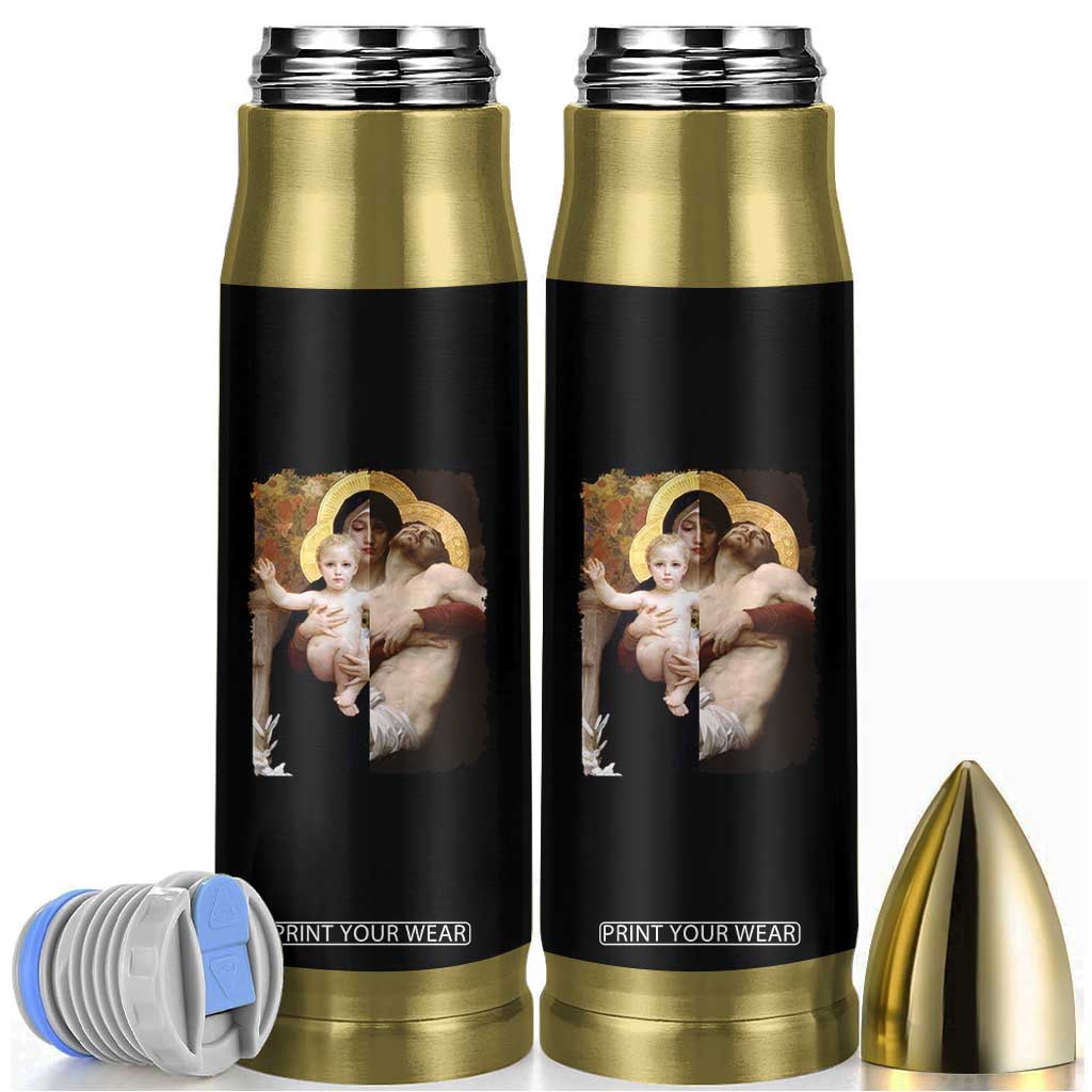 Jesus Christ and Mother Mary William Adolphe Bouguereau Art Bullet Tumbler TS11 Black Print Your Wear