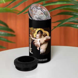 Jesus Christ and Mother Mary William Adolphe Bouguereau Art 4 in 1 Can Cooler Tumbler TS11 Print Your Wear