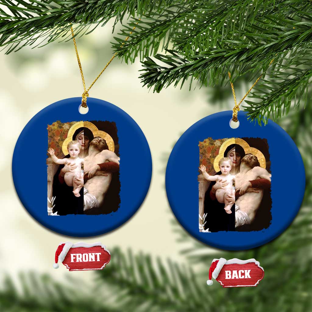 Jesus Christ and Mother Mary William Adolphe Bouguereau Art Ceramic Ornament TS11 1pc Blue Print Your Wear