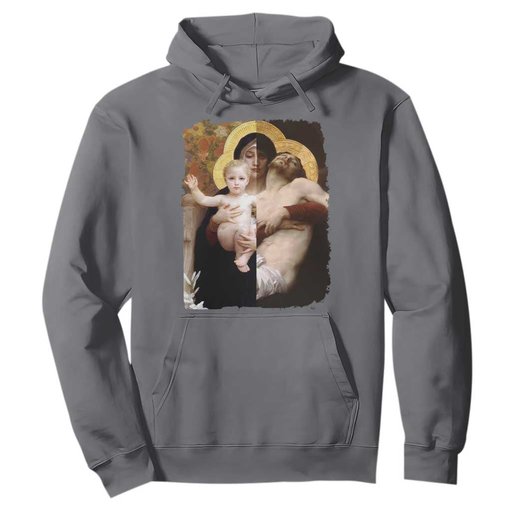 Jesus Christ and Mother Mary William Adolphe Bouguereau Art Hoodie TS11 Charcoal Print Your Wear