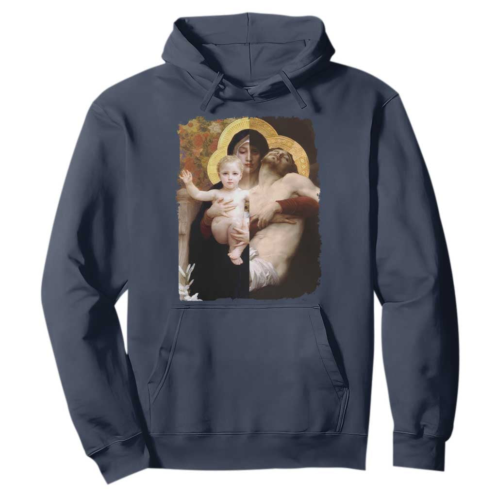 Jesus Christ and Mother Mary William Adolphe Bouguereau Art Hoodie TS11 Navy Print Your Wear