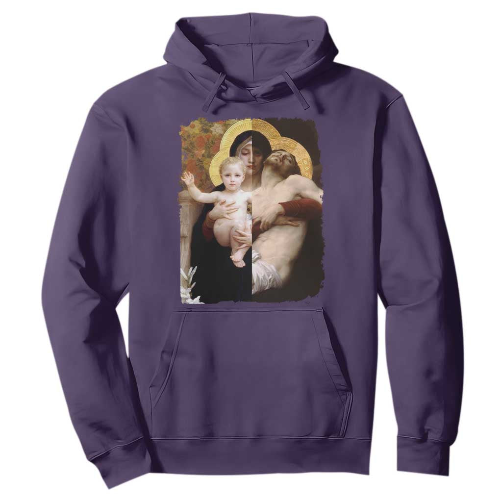Jesus Christ and Mother Mary William Adolphe Bouguereau Art Hoodie TS11 Purple Print Your Wear