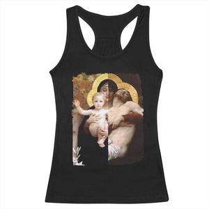 Jesus Christ and Mother Mary William Adolphe Bouguereau Art Racerback Tank Top TS11 Black Print Your Wear