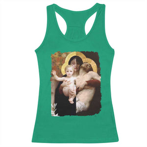 Jesus Christ and Mother Mary William Adolphe Bouguereau Art Racerback Tank Top TS11 Irish Green Print Your Wear