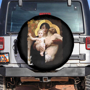 Jesus Christ and Mother Mary William Adolphe Bouguereau Art Spare Tire Cover TS11 No hole Black Print Your Wear