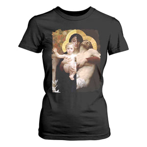 Jesus Christ and Mother Mary William Adolphe Bouguereau Art T Shirt For Women TS11 Black Print Your Wear