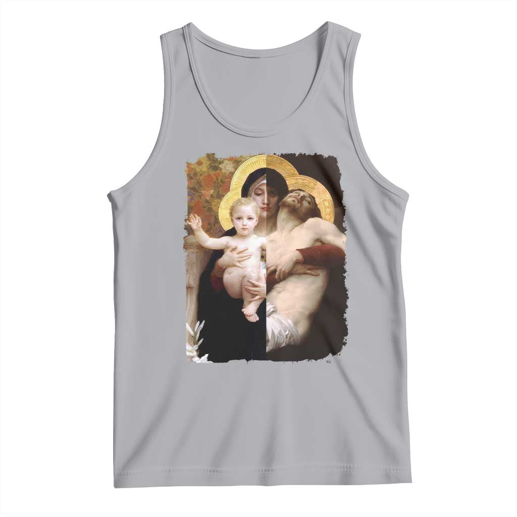 Jesus Christ and Mother Mary William Adolphe Bouguereau Art Tank Top TS11 Athletic Heather Print Your Wear