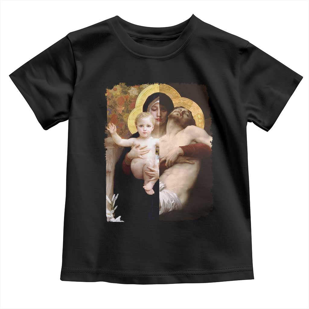 Jesus Christ and Mother Mary William Adolphe Bouguereau Art Toddler T Shirt TS11 Black Print Your Wear