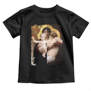 Jesus Christ and Mother Mary William Adolphe Bouguereau Art Toddler T Shirt TS11 Black Print Your Wear