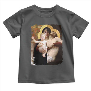 Jesus Christ and Mother Mary William Adolphe Bouguereau Art Toddler T Shirt TS11 Dark Heather Print Your Wear