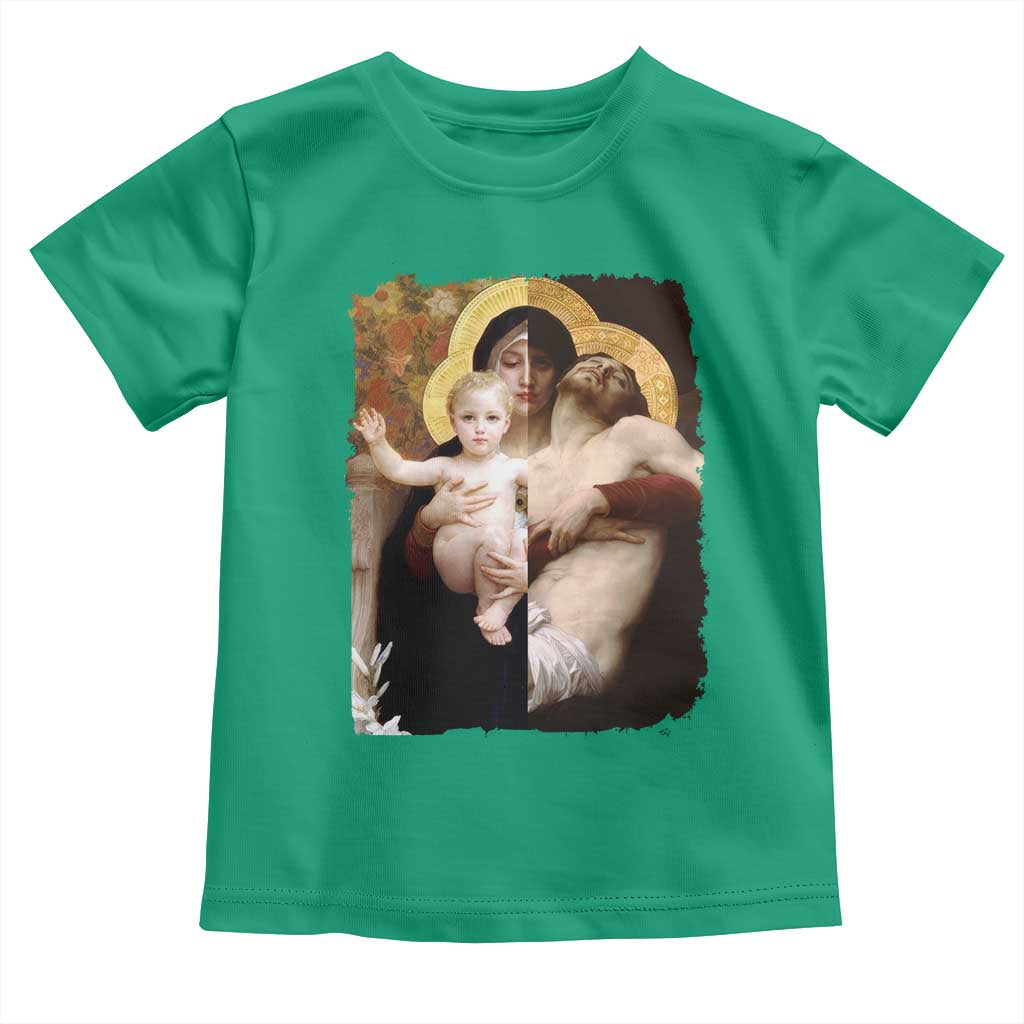 Jesus Christ and Mother Mary William Adolphe Bouguereau Art Toddler T Shirt TS11 Irish Green Print Your Wear
