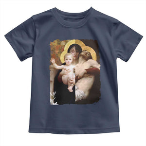 Jesus Christ and Mother Mary William Adolphe Bouguereau Art Toddler T Shirt TS11 Navy Print Your Wear