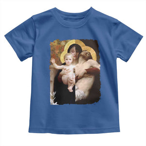 Jesus Christ and Mother Mary William Adolphe Bouguereau Art Toddler T Shirt TS11 Royal Blue Print Your Wear