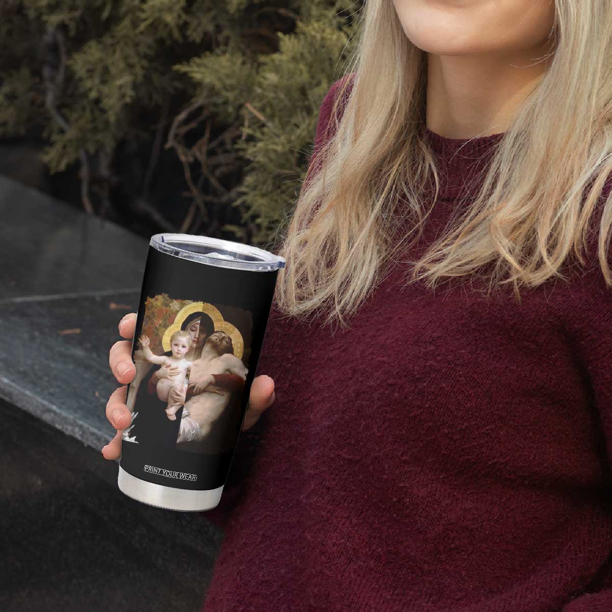 Jesus Christ and Mother Mary William Adolphe Bouguereau Art Tumbler Cup TS11 Print Your Wear