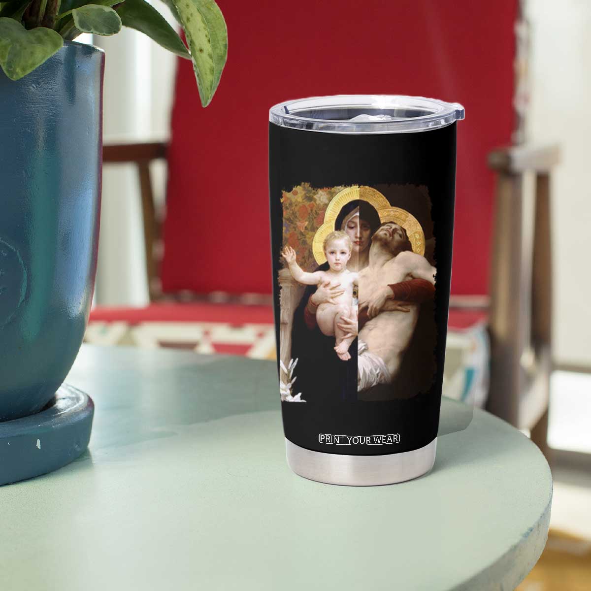 Jesus Christ and Mother Mary William Adolphe Bouguereau Art Tumbler Cup TS11 Print Your Wear