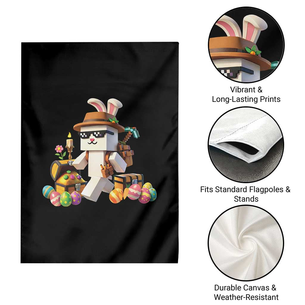 Funny Easter Day Bunny Miner Egg Video Game Garden Flag TS11 Print Your Wear