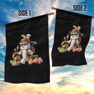Funny Easter Day Bunny Miner Egg Video Game Garden Flag TS11 Print Your Wear