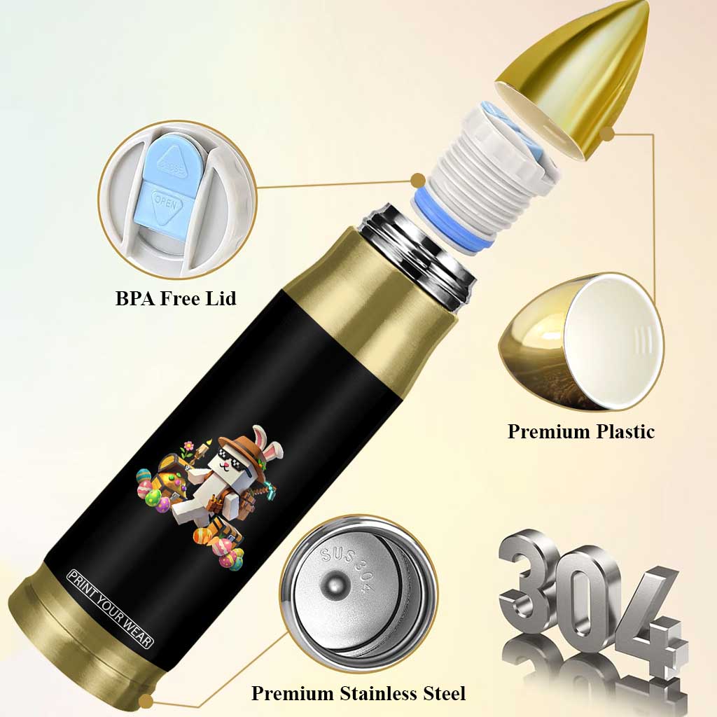 Funny Easter Day Bunny Miner Egg Video Game Bullet Tumbler TS11 Print Your Wear
