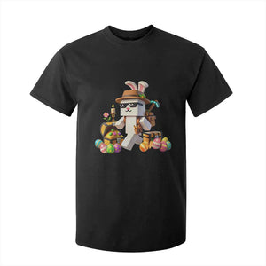 Funny Easter Day Bunny Miner Egg Video Game T Shirt For Kid TS11 Black Print Your Wear