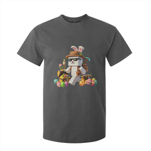 Funny Easter Day Bunny Miner Egg Video Game T Shirt For Kid TS11 Dark Heather Print Your Wear