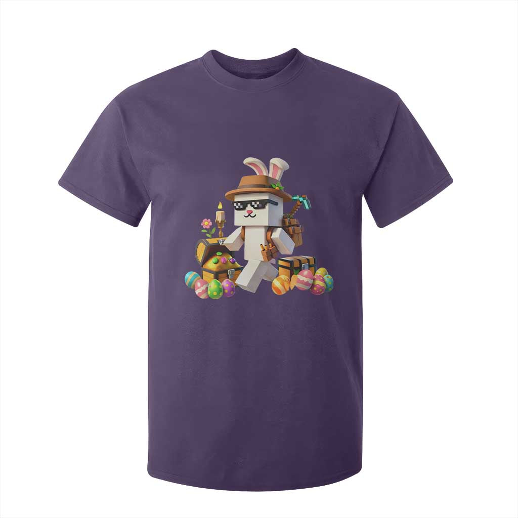 Funny Easter Day Bunny Miner Egg Video Game T Shirt For Kid TS11 Purple Print Your Wear