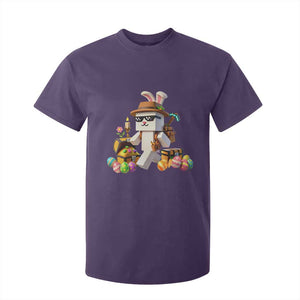 Funny Easter Day Bunny Miner Egg Video Game T Shirt For Kid TS11 Purple Print Your Wear