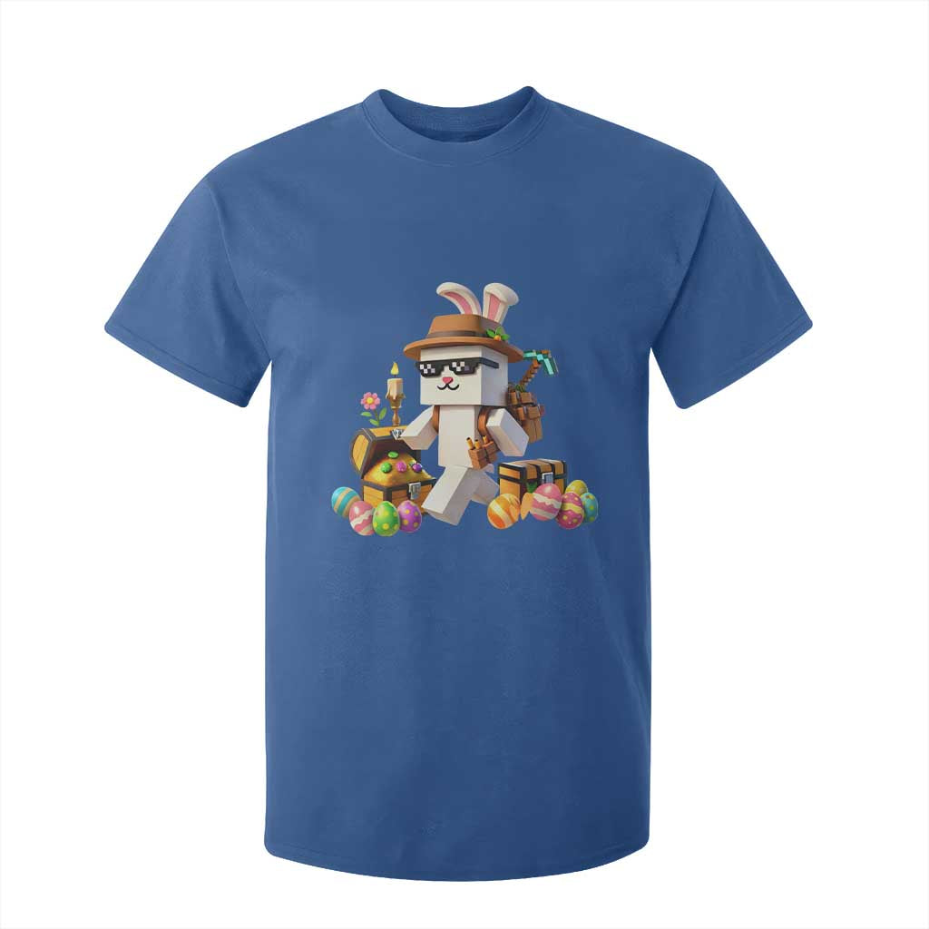 Funny Easter Day Bunny Miner Egg Video Game T Shirt For Kid TS11 Royal Blue Print Your Wear