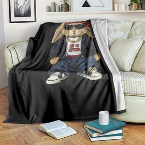 Hip Hop Easter Bunny He is Risen Jesus Religious Christian Throw Blanket TS11 Print Your Wear