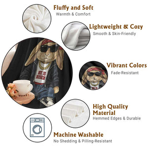 Hip Hop Easter Bunny He is Risen Jesus Religious Christian Throw Blanket TS11 Print Your Wear