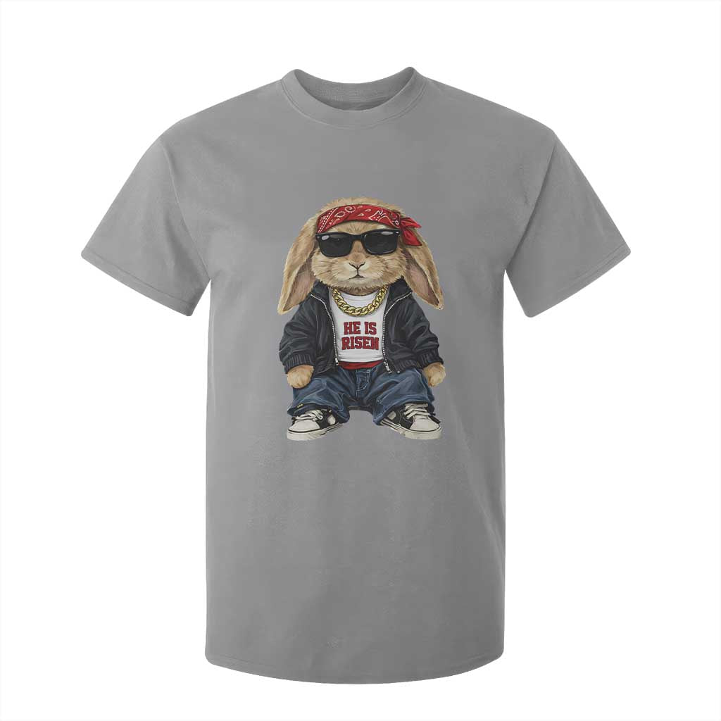 Hip Hop Easter Bunny He is Risen Jesus Religious Christian T Shirt For Kid TS11 Sport Gray Print Your Wear