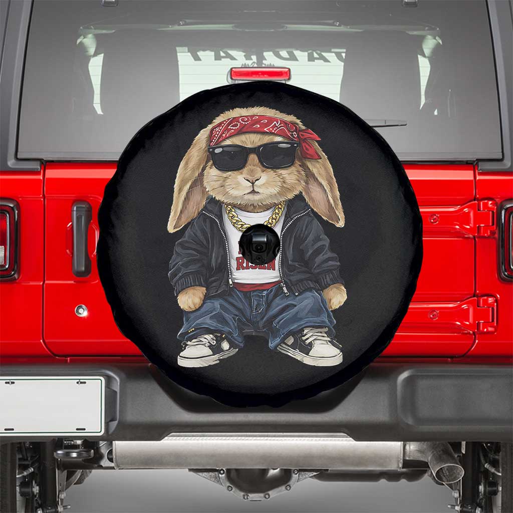Hip Hop Easter Bunny He is Risen Jesus Religious Christian Spare Tire Cover TS11 Black Print Your Wear