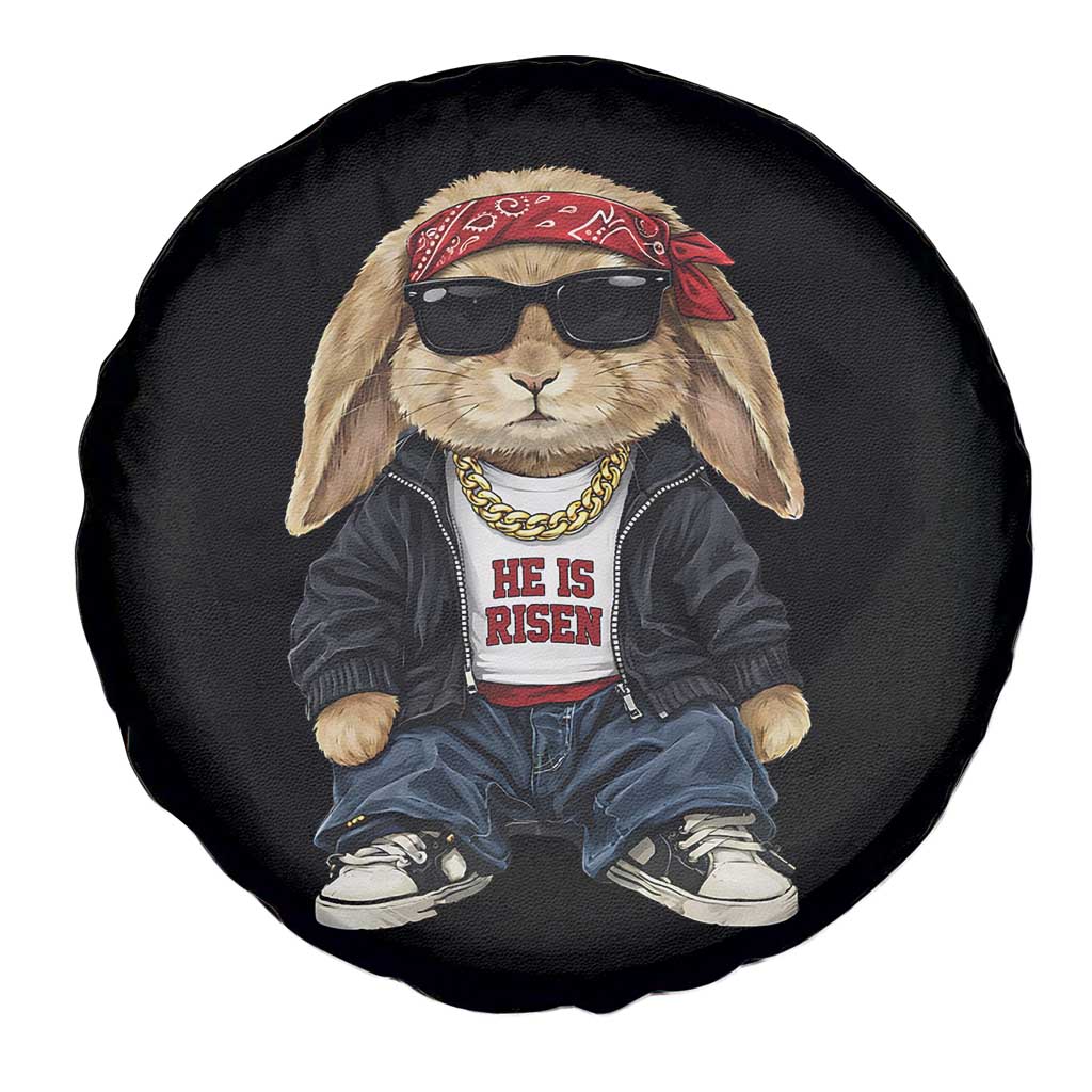 Hip Hop Easter Bunny He is Risen Jesus Religious Christian Spare Tire Cover TS11 Print Your Wear