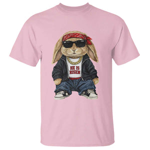 Hip Hop Easter Bunny He is Risen Jesus Religious Christian T Shirt TS11 Light Pink Print Your Wear