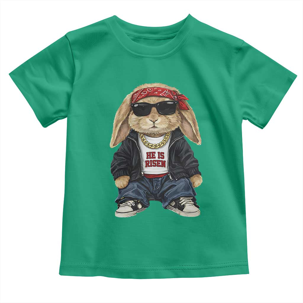 Hip Hop Easter Bunny He is Risen Jesus Religious Christian Toddler T Shirt TS11 Irish Green Print Your Wear