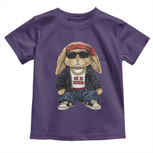 Hip Hop Easter Bunny He is Risen Jesus Religious Christian Toddler T Shirt TS11 Purple Print Your Wear