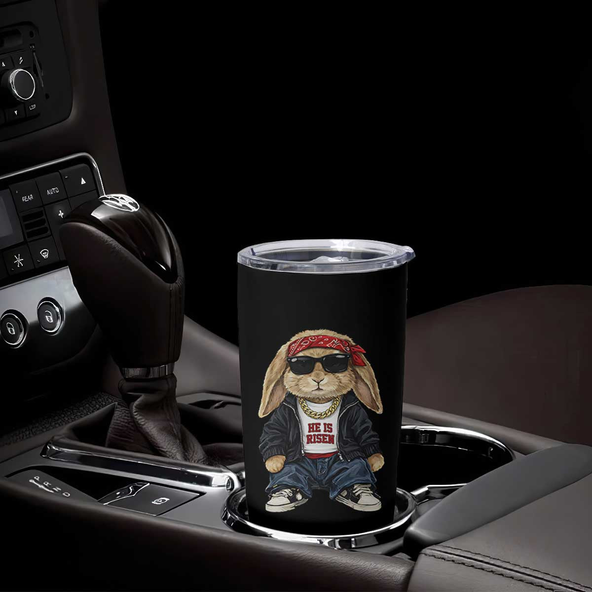 Hip Hop Easter Bunny He is Risen Jesus Religious Christian Tumbler Cup TS11 Print Your Wear