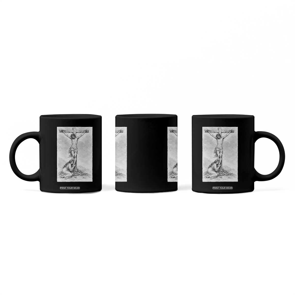 Jesus and St Mary Magdalene At The Cross Coffee Mug Vintage Catholic Lent TS11 Print Your Wear