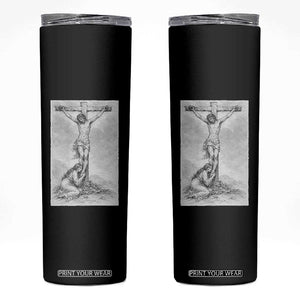 Jesus and St Mary Magdalene At The Cross Skinny Tumbler Vintage Catholic Lent TS11 Black Print Your Wear