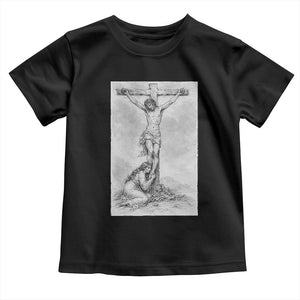 Jesus and St Mary Magdalene At The Cross Toddler T Shirt Vintage Catholic Lent TS11 Black Print Your Wear