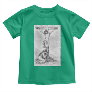 Jesus and St Mary Magdalene At The Cross Toddler T Shirt Vintage Catholic Lent TS11 Irish Green Print Your Wear