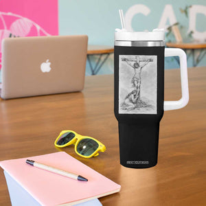 Jesus and St Mary Magdalene At The Cross Tumbler With Handle Vintage Catholic Lent TS11 Print Your Wear