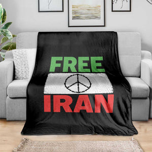 Free Iran Throw Blanket Stop War Barbed Wire Peace Sign TS11 Print Your Wear