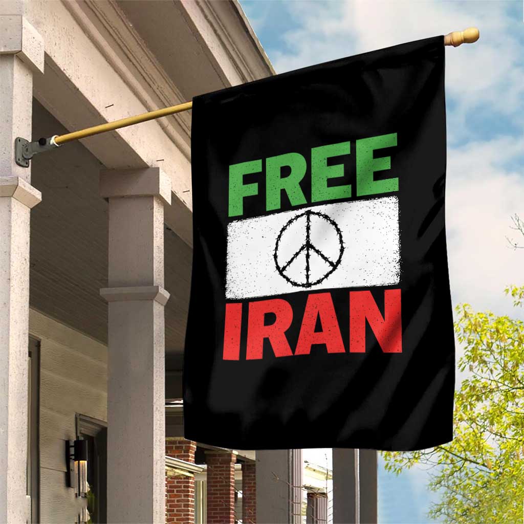 Free Iran Garden Flag Stop War Barbed Wire Peace Sign TS11 Print Your Wear